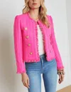L'agence Tinlee Tweed Jacket In Pink