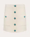 L Agence Truman Floral Embossed Mini Skirt