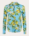 L Agence Floral Lemon Tyler Silk Blouse