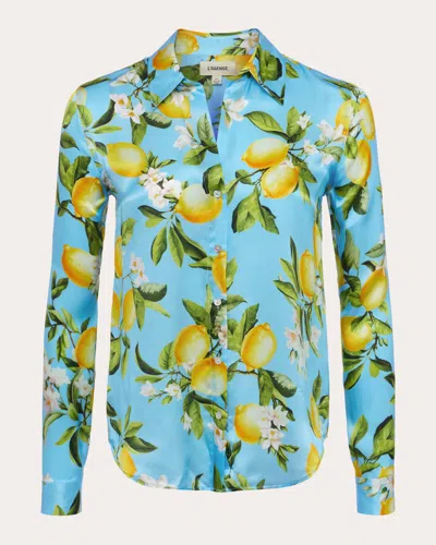 L AGENCE WOMEN'S TYLER FLORAL-PRINT SILK CHARMEUSE BLOUSE