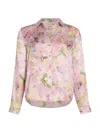 L AGENCE WOMEN'S TYLER FLORAL SILK BUTTON-FRONT BLOUSE