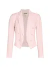 L Agence Women's Wayne Cropped Double-breasted Jacket In Lilac Snow