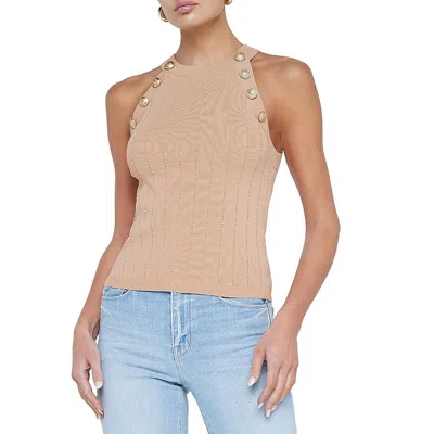 L'agence Rosemary Button Knit Tank In Neutral