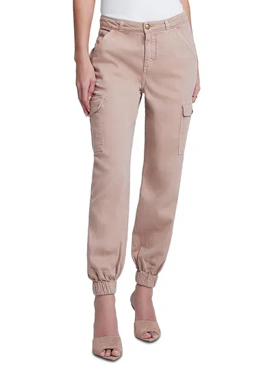 L Agence Womens High Rise Jogger Cargo Pants In Brown