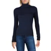 L Agence Womens Turtleneck Ribbed Trim Pullover Sweater In Blue