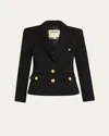 L Agence Wylla Structured Single-breasted Blazer In Black