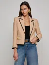 L Agence Wylla Structured Single-breasted Blazer In Brown