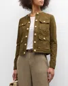 L Agence Yari Jacket In Olive Grove