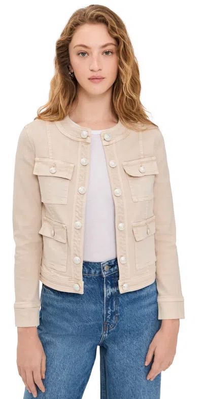 L AGENCE YARI COLLARLESS JACKET BISCUIT