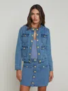 L'agence Yari Collarless Jacket In La Jolla