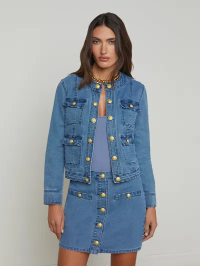 L'agence Yari Denim Jacket In La Jolla