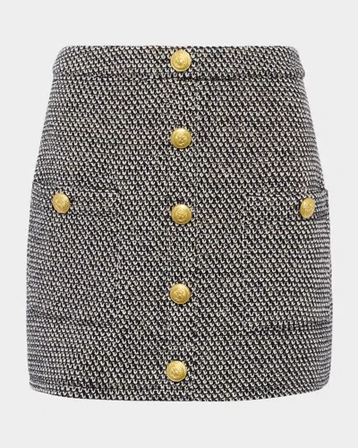 L AGENCE ZANDER BUTTON KNIT MINI SKIRT