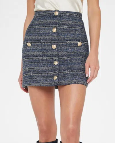 L AGENCE ZANDER MINI SKIRT IN PERRYWINKLE SKY