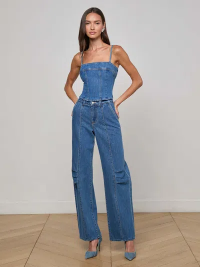 L Agence Zara Barrel-leg Jean