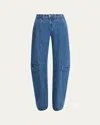 L Agence Zara High-rise Rodeo Barrel Jeans In Blue