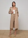 L'agence Zavia Trench Jacket Dark Cappuccino In Brown
