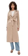 L'agence Zavia Trench Jacket Dark Cappuccino In Brown