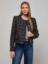 L'agence Zaya Tweed Jacket In Brown