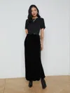 L Agence Zeta Maxi Skirt In Black