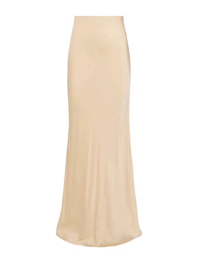 L Agence Zeta Maxi Skirt In Pearl