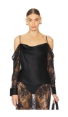 L Agence Zion Silk Blouse In 블랙