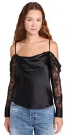 L Agence Zion Silk Blouse In Black