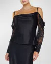 L Agence Zion Silk Blouse In Black