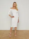 L'agence Zolita Off-the-shoulder Dress In White