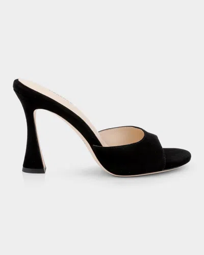 L & Apos;agence 95mm Avery Suede Mules In Black