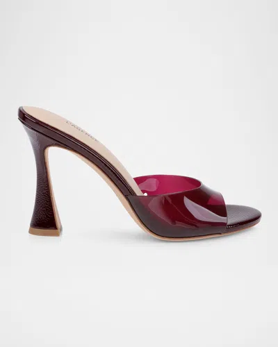 L & Apos;agence 95mm Avery Suede Mules In Burgundy