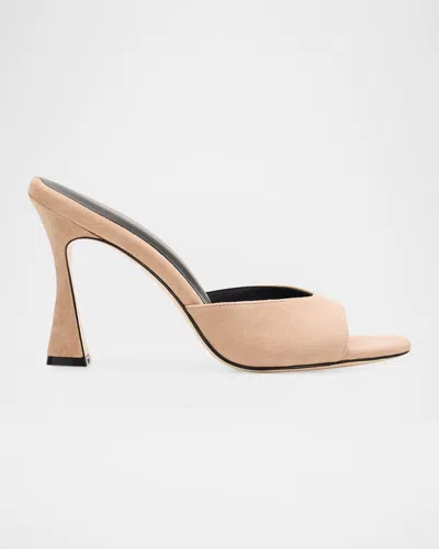 L & Apos;agence 95mm Avery Suede Mules In Neutral