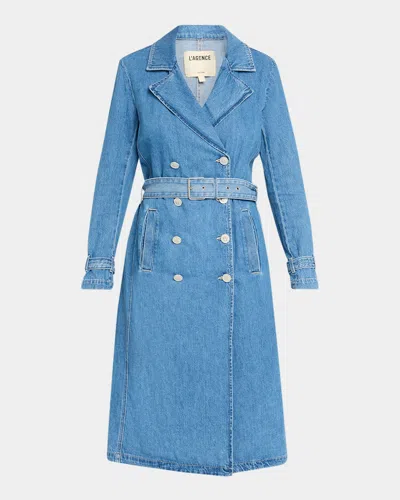 L & Apos;agence Bradley Denim Trench Coat