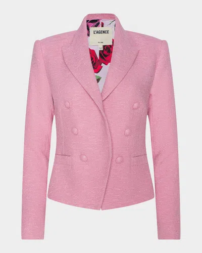 L & Apos;agence Brooke Double-breasted Boucle Blazer