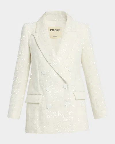 L & Apos;agence Cambrie Sequined Oversized Blazer