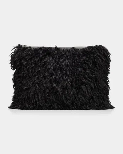 L & Apos;agence Faux Fur Clutch In Black
