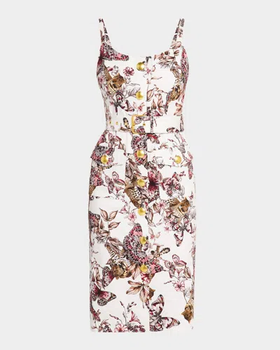 L & Apos;agence Ida Button-front Midi Dress