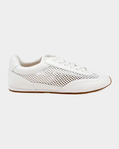 L & Apos;agence Jarah Mesh And Leather Low-top Sneakers In Multi