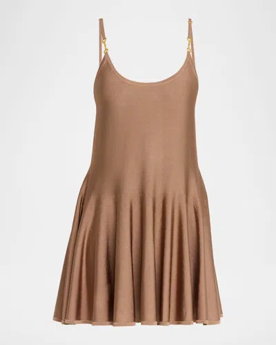 L & Apos;agence Lana Knit Mini Dress In Brown