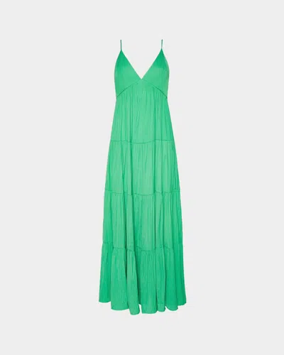L & Apos;agence Lua Tiered Maxi Dress In Green