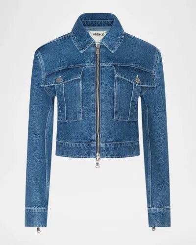 L & Apos;agence Micah Oversized Denim Jacket In Goleta
