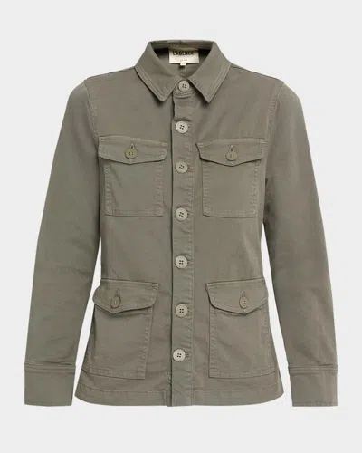 L & Apos;agence Ramsey Utility Cotton Jacket In Smokey Olive