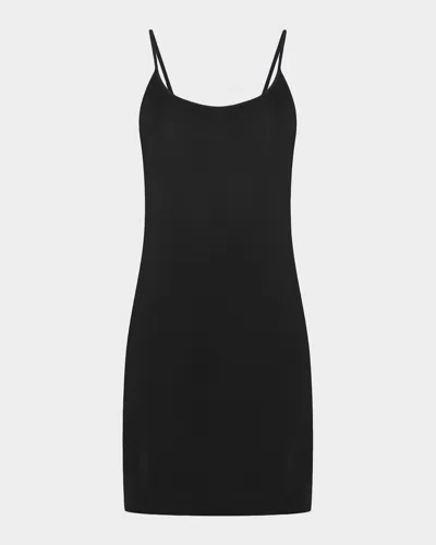 L & Apos;agence Raye Slip Mini Dress In Black