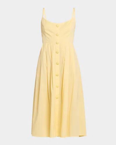L & Apos;agence Reanne Midi Dress In Yellow
