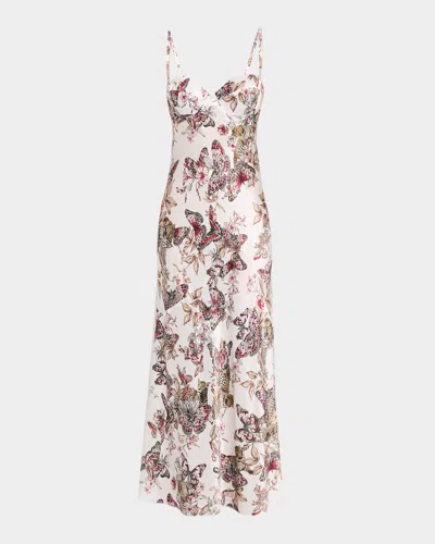 L & Apos;agence Sayla Bias-cut Silk Gown