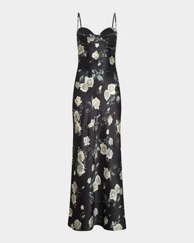 L & Apos;agence Sayla Bias-cut Silk Gown