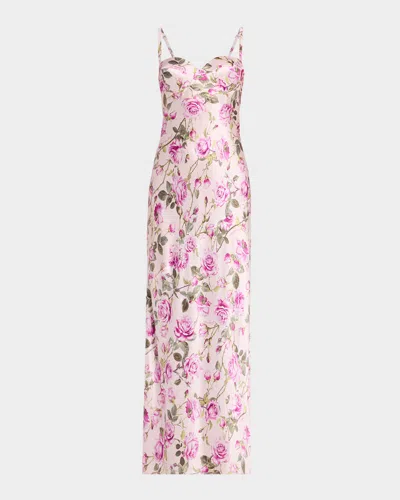 L & Apos;agence Sayla Bias-cut Silk Gown