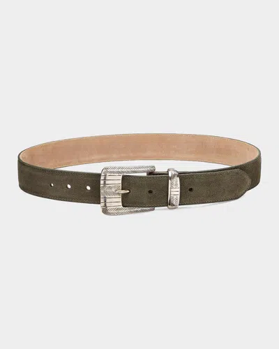 L & Apos;agence X Streets Ahead Aya Suede Belt In Black