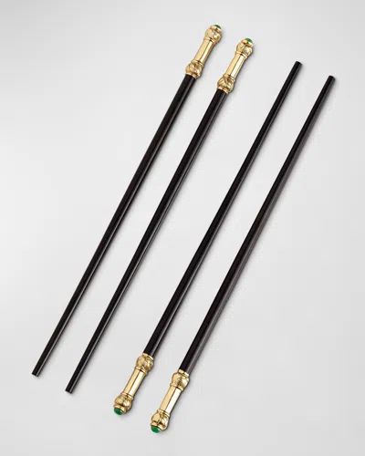 L & Apos;objet Gold 24k Gold-plated Chopsticks, 2 Pairs