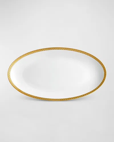 L & Apos;objet Neptune 24k Gold-rimmed Oval Platter