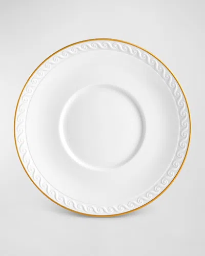 L & Apos;objet Neptune 24k Gold-rimmed Saucer In White